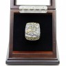 NFL 2015 Super Bowl L 50 Denver Broncos Championship Replica Fan Ring with Wooden Display Case - Miller